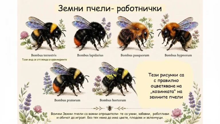 Картинка със земни пчели - открийте грешките